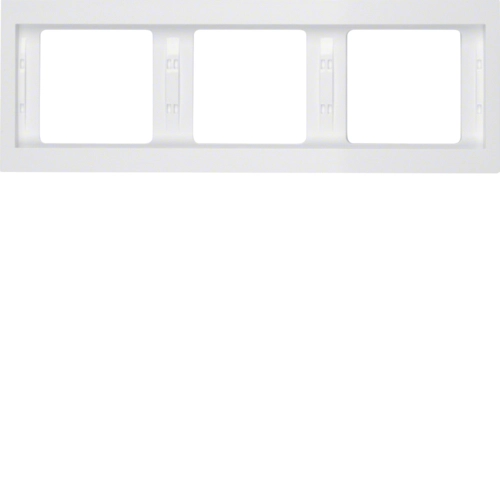 Рамка Berker K.1 трехместная горизонтальная Полярная белизна (13737009)
