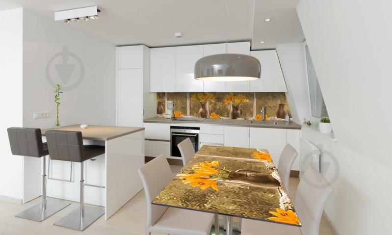 Наклейка виниловая на стол Zatarga «Лилии в кувшинах» 600х1200 мм Z180863st