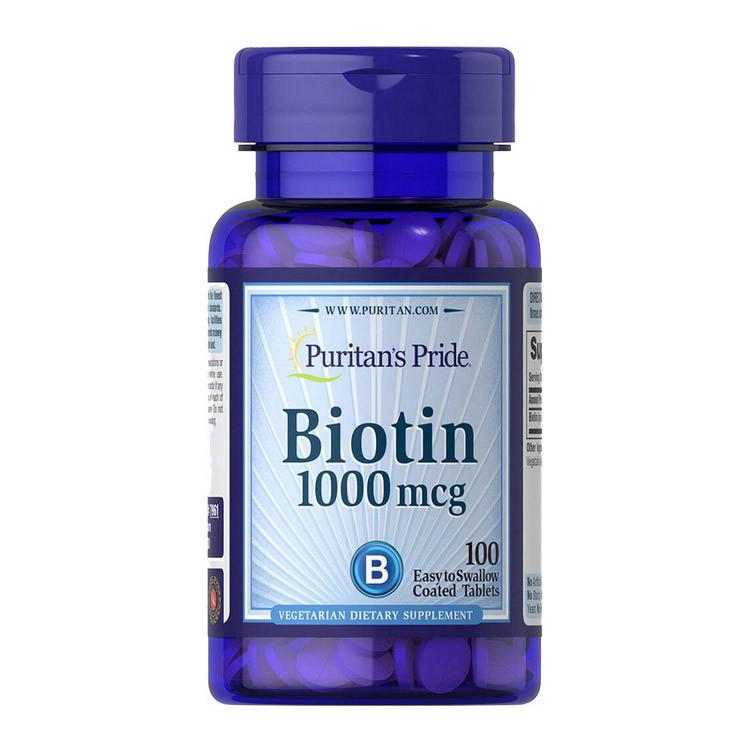 Биотин Puritan's Pride 1000 мкг 100 капс. (10394-01) Биотин Puritan's Pride 1000 мкг 100 капс. (10394-01)