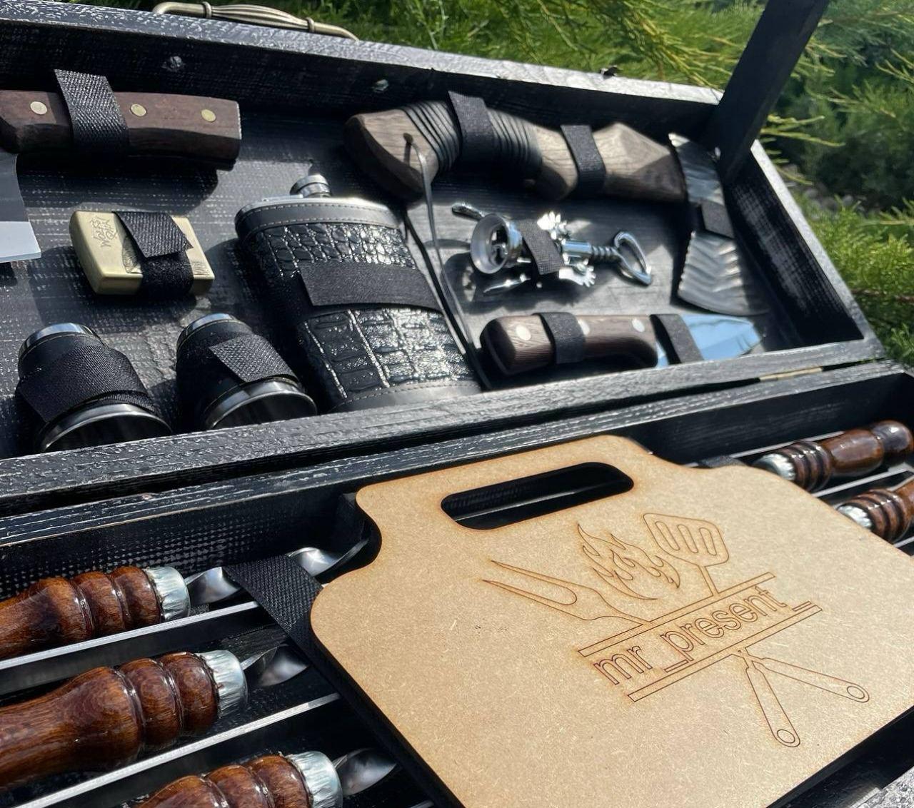 Набір шампурів Hunter у кейсі-столику Black - фото 2