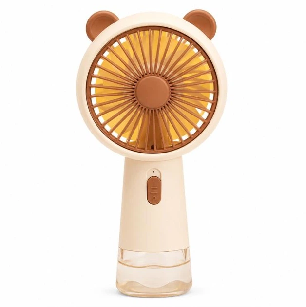 Вентилятор портативный SQ333B аккумуляторный USB-кабель/подставка 8х4х16 см Beige (FFR00194)