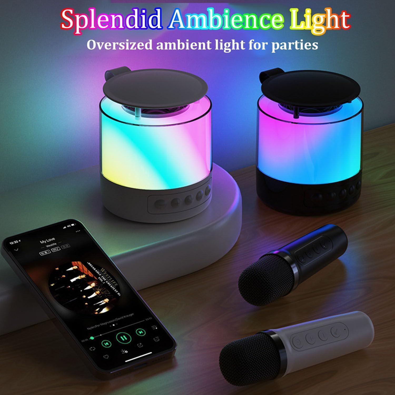 Колонка караоке детская Bluetooth с двумя микрофонами и Led подсветкой (K19) - фото 10 Колонка караоке детская Bluetooth с двумя микрофонами и Led подсветкой (K19) - фото 10