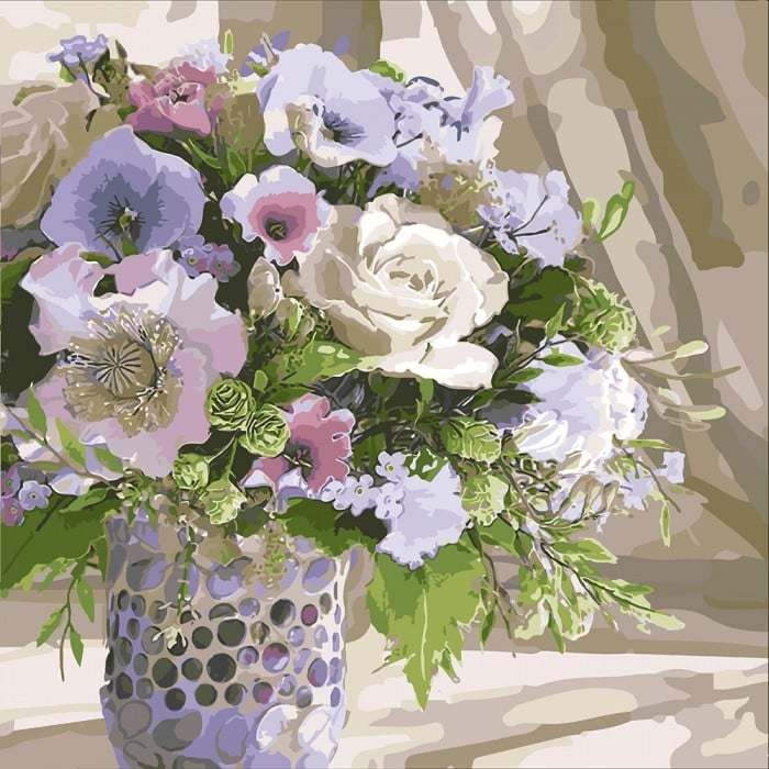 Картина по номерам Полевой букет 40х40 см (KHO3087)