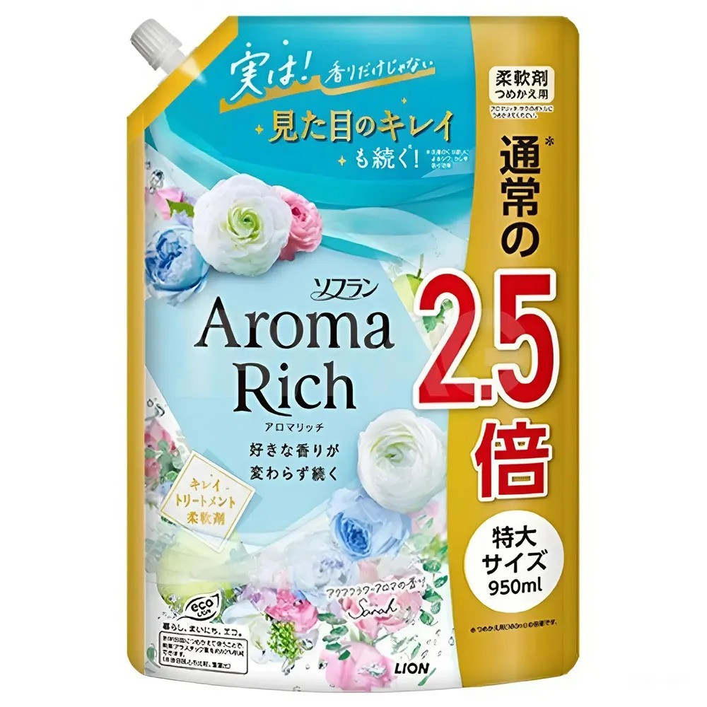 Кондиционер для белья Lion Aroma Rich Sarah с цветочным ароматом 950 мл (353249)