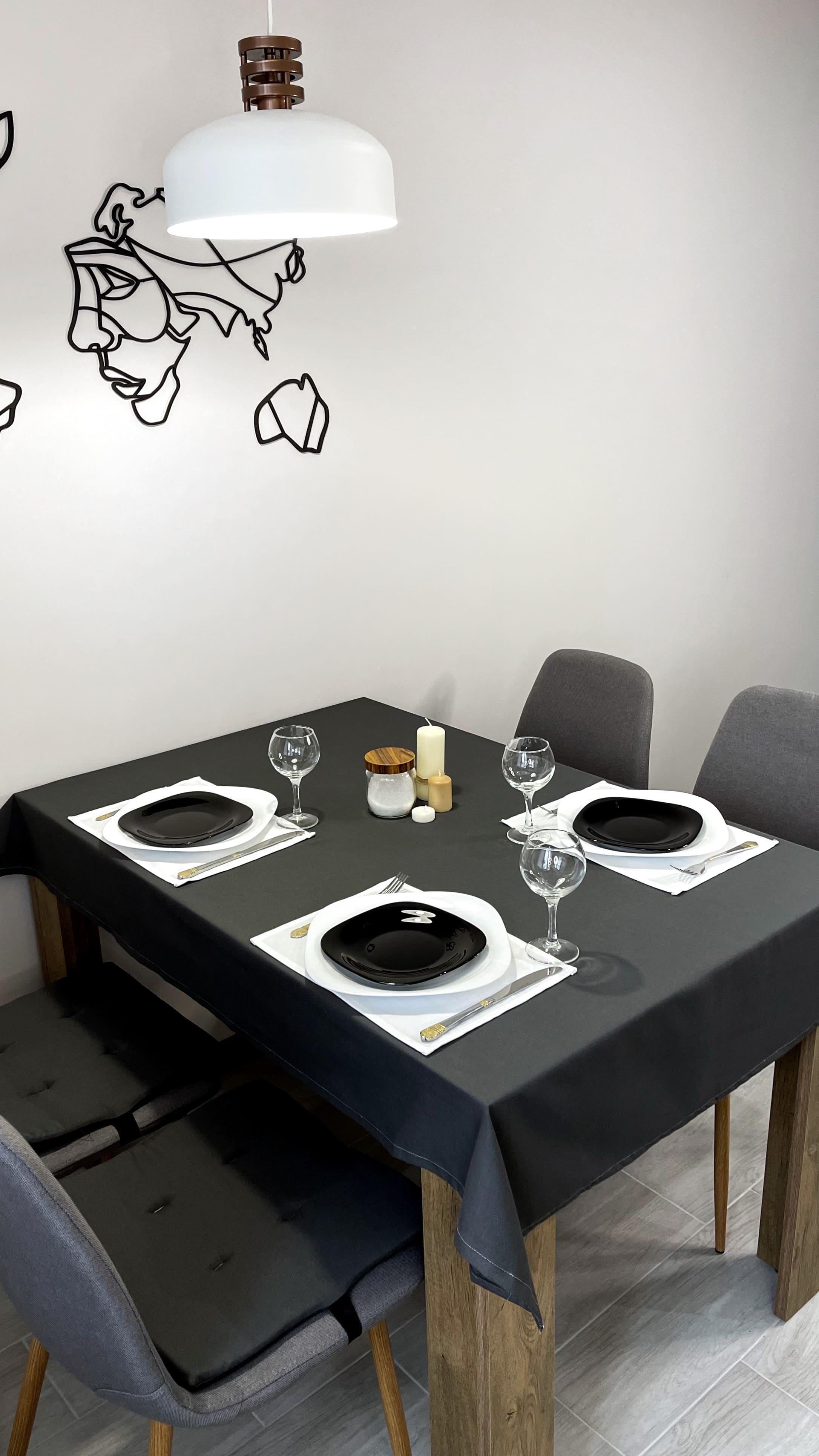 Скатерть водоотталкивающая Тефлон 180x120 см Мокрый асфальт (806-14)