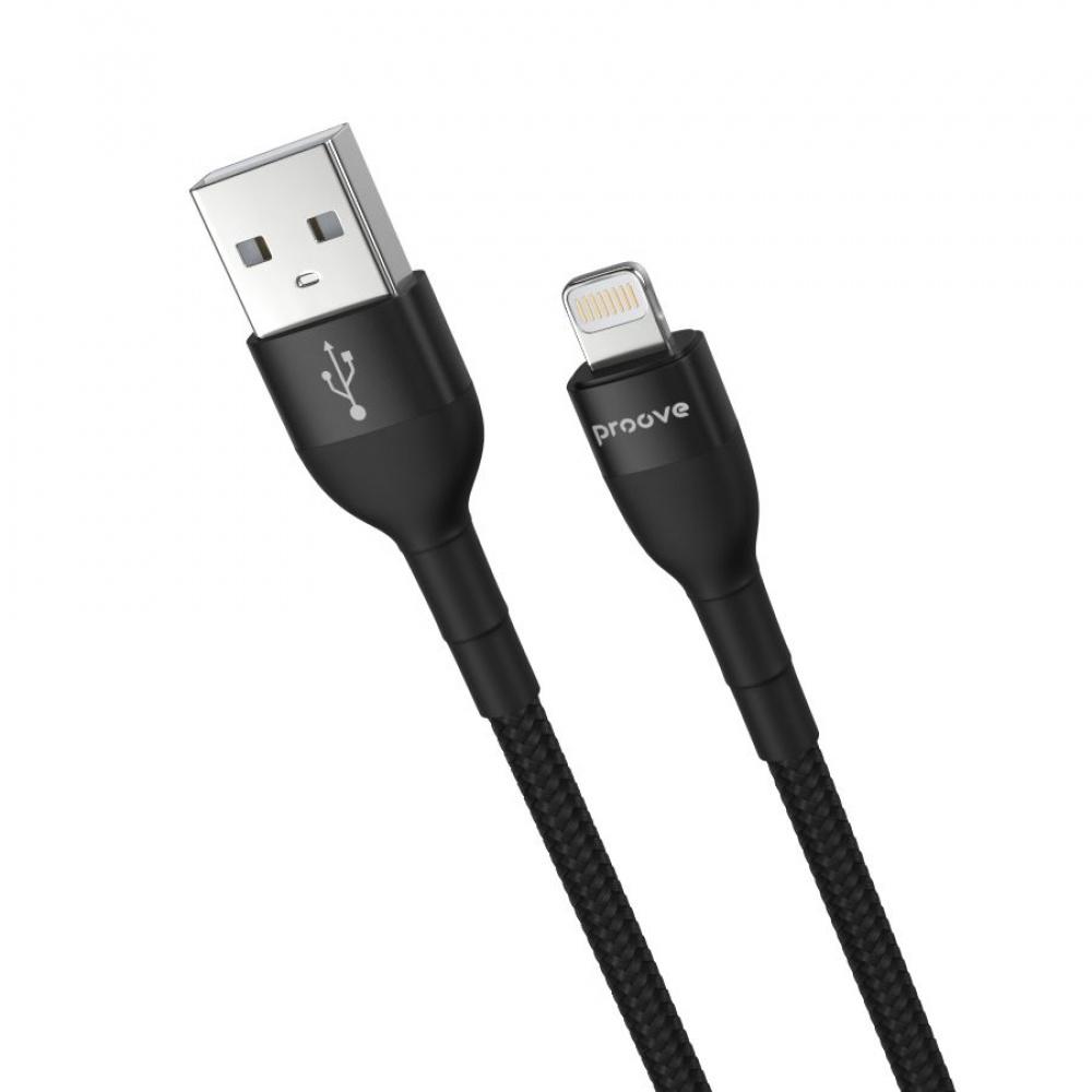 Кабель Proove Weft Lightning 2,4 A 1 м Black (34920)