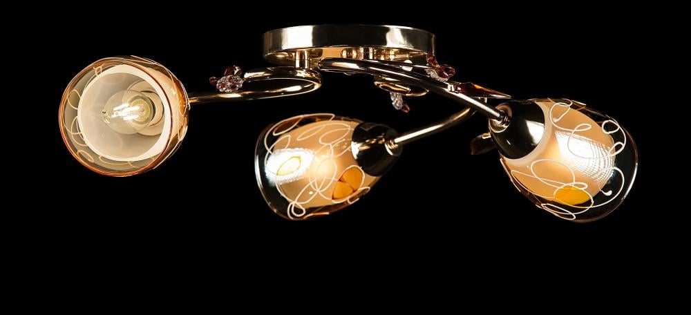 Люстра с плафонами Ray L3101D/3 FGD+BRN (IR005582)