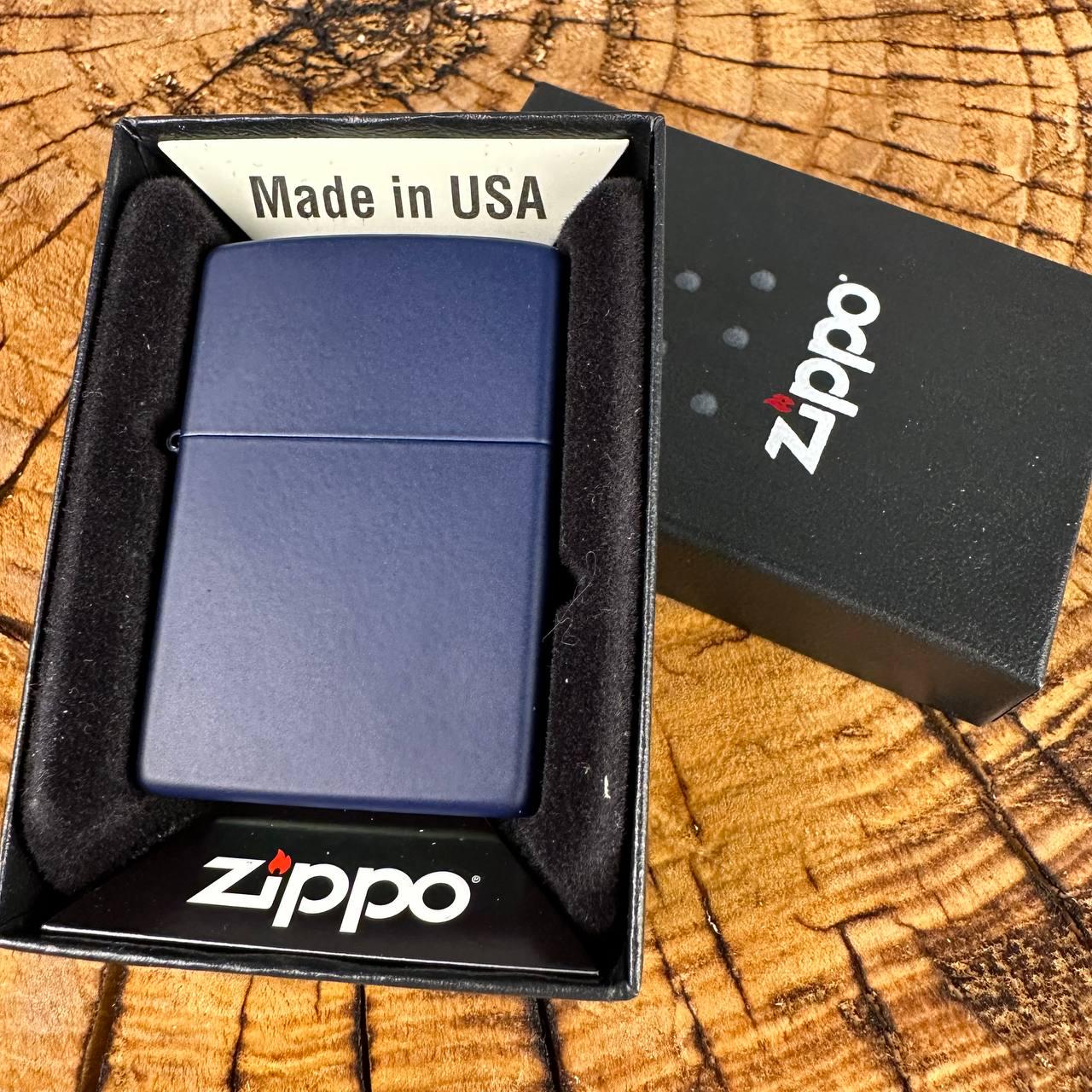 Зажигалка бензиновая ZIPPO 239 Navy Matte - фото 6 Зажигалка бензиновая ZIPPO 239 Navy Matte - фото 6