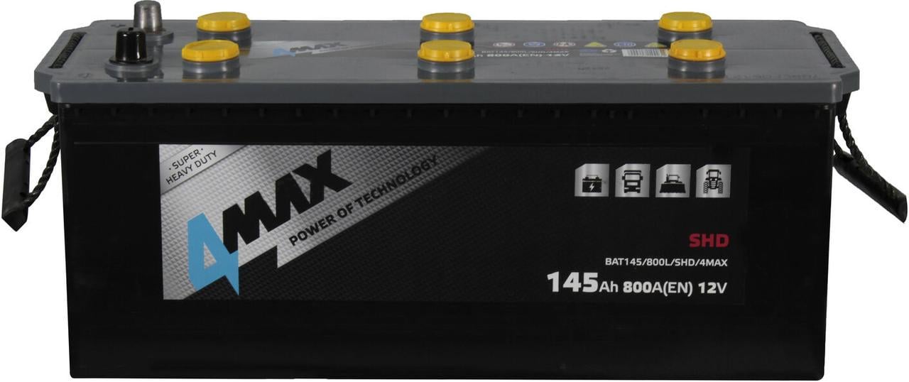 Акумулятор 4MAX L+ 800A 513х189х223 мм 145 Ah (0400602)