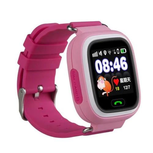 Smart часы детские с Smart Watch GPS Q90 Sim card Pink