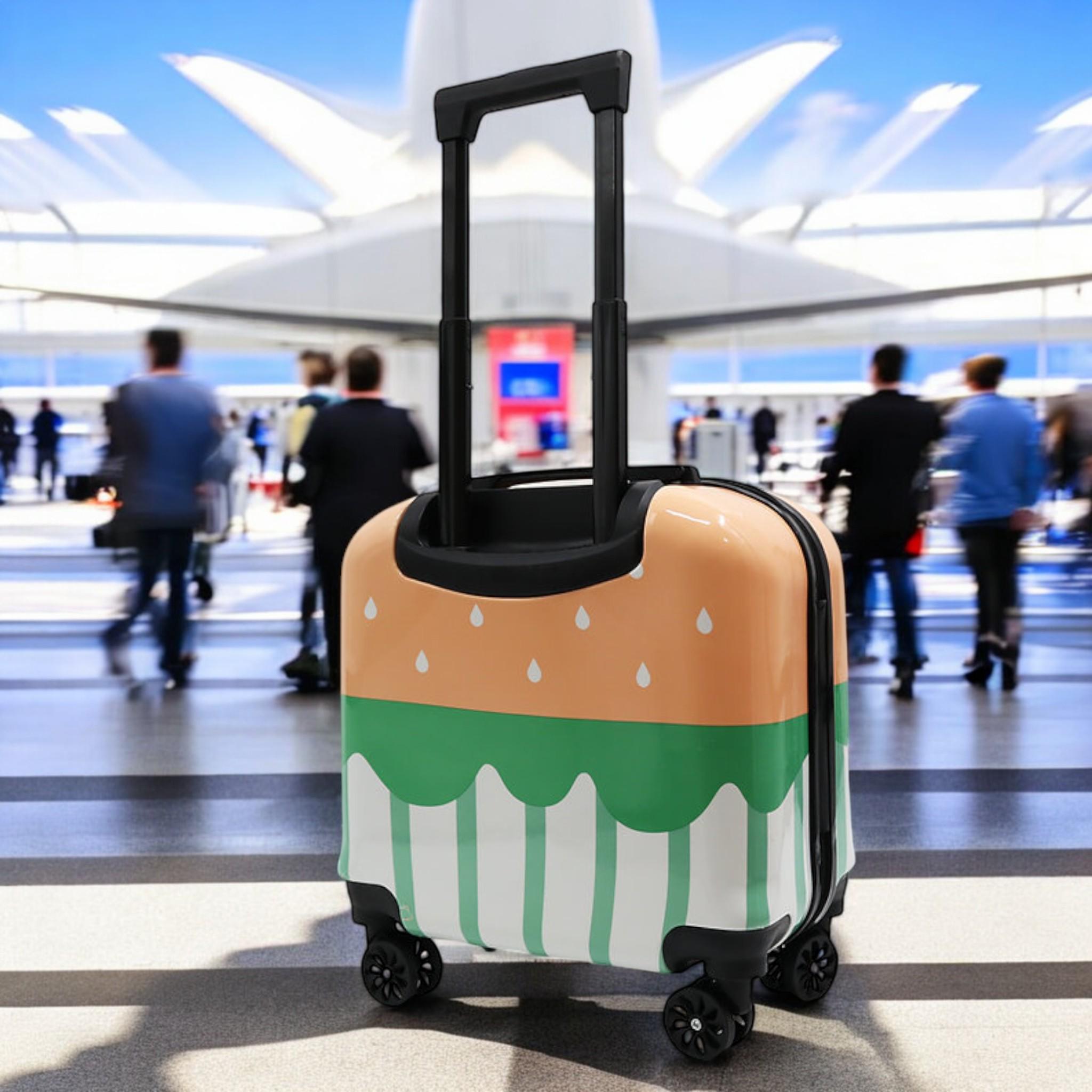 Валіза дитяча H&H Juicy Burger ABS-пластик на 4 коліщатках з кодовим замком 35 л (S_F-7) - фото 3 Валіза дитяча H&H Juicy Burger ABS-пластик на 4 коліщатках з кодовим замком 35 л (S_F-7) - фото 3