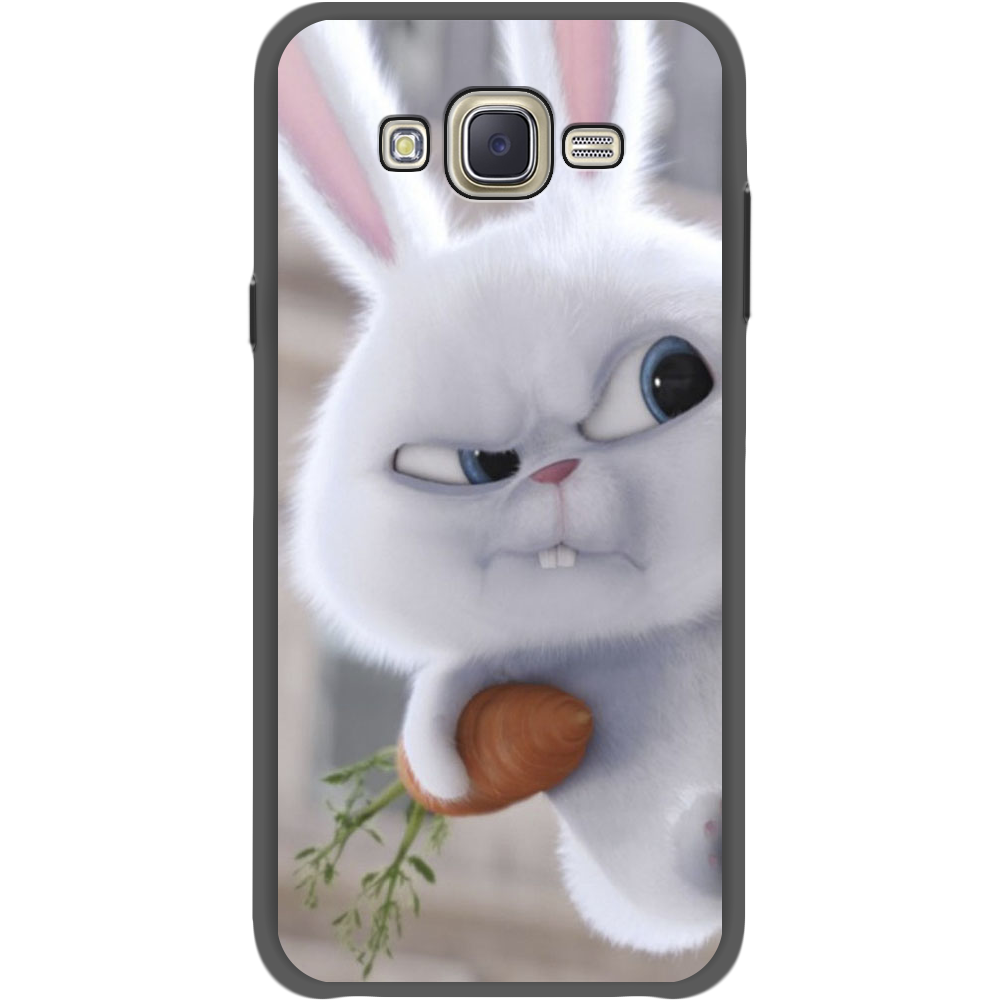 Чохол BoxFace Samsung J700H Galaxy J7 Rabbit Snowball Чорний силікон (24496-up1116-35121)