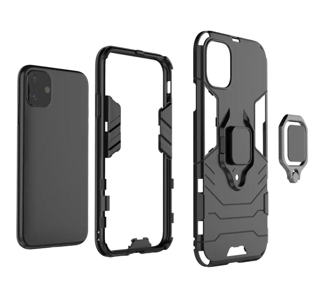 Чехол бампер Primolux Ring Armor для Apple iPhone 12 Mini - Black - фото 5