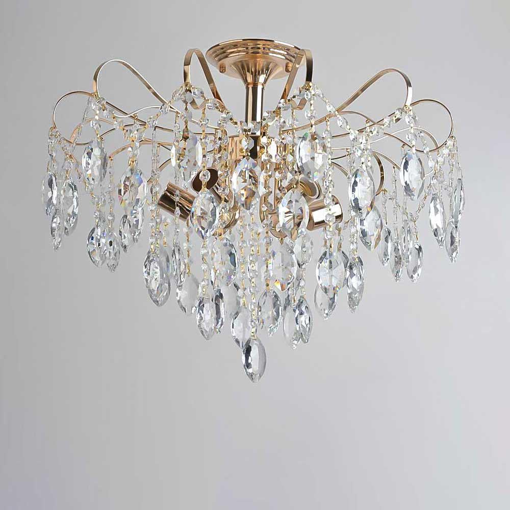 Люстра потолочная классическая хрустальная Lighthouse SRS-19975/6 FG Золотой (24909646)