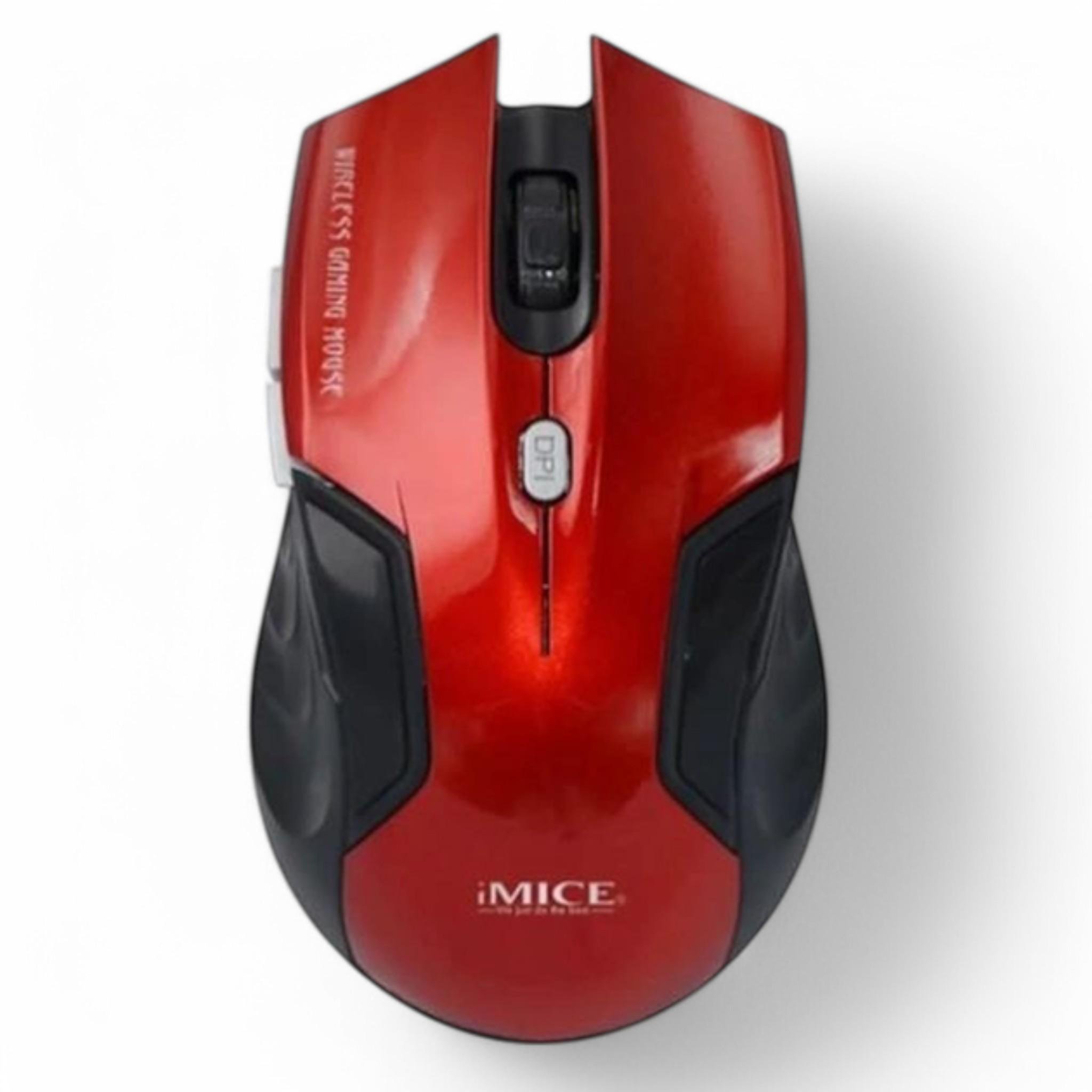 Мышь компьютерная iMice E-1500 беспроводная бесшумная 1600 DPI Red (B_E1500Red)