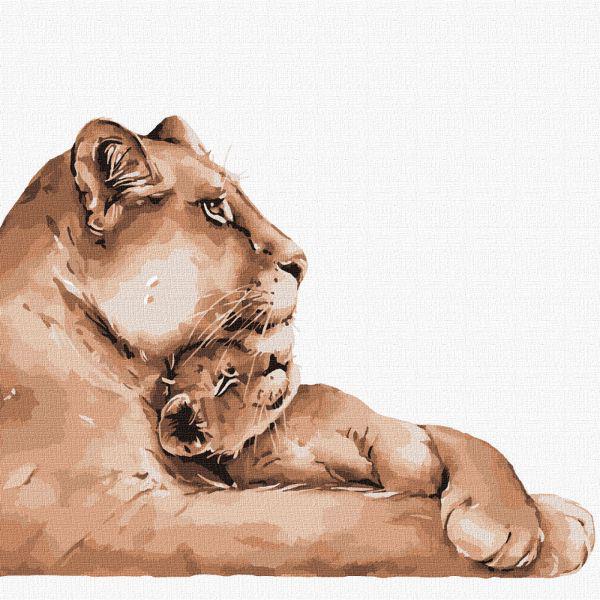 Картина по номерам Любовь мамы