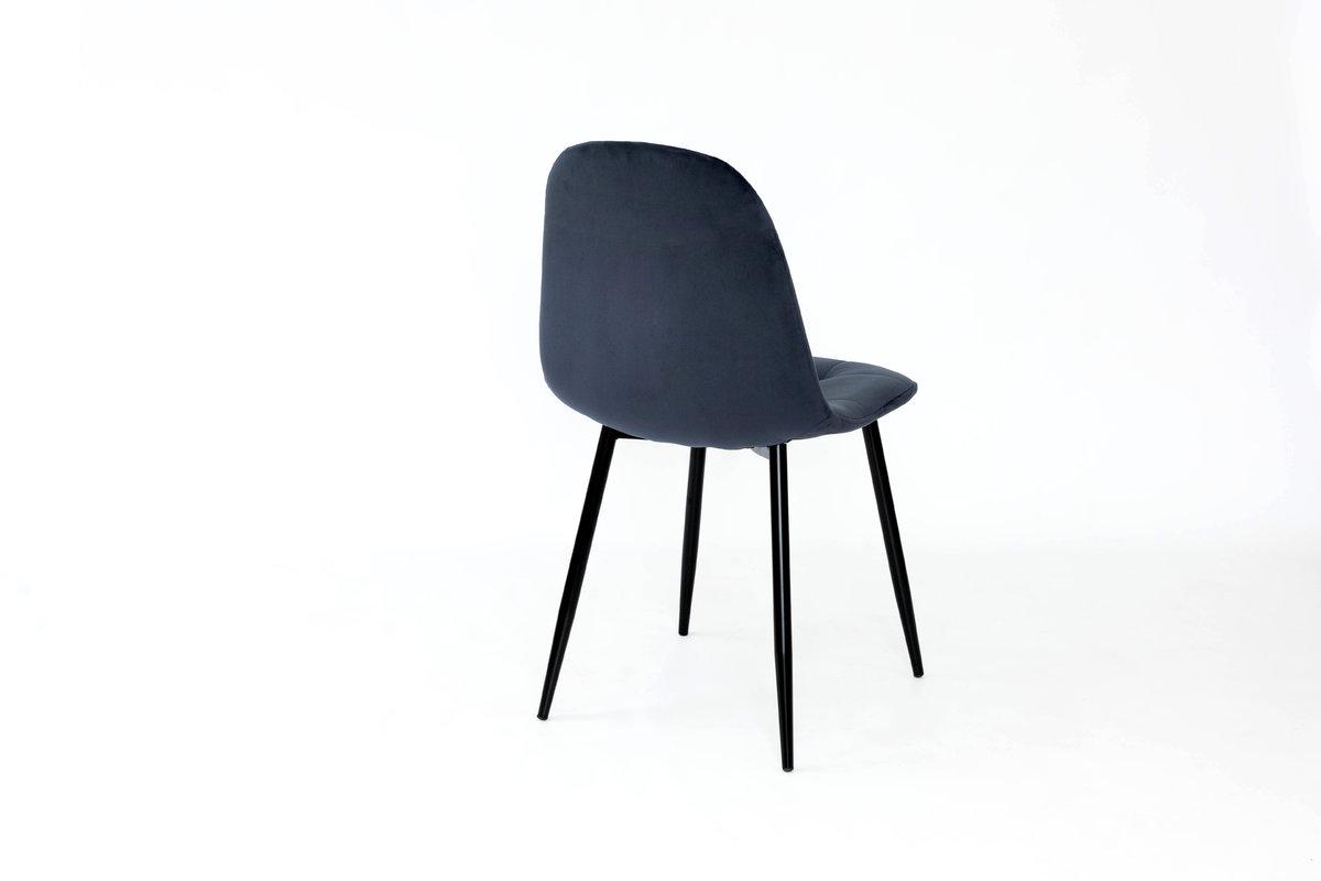 Стул кухонный Микс Мебель Квест Черный/Велюр/Темно-синий - фото 5 Стул кухонный Микс Мебель Квест Черный/Велюр/Темно-синий - фото 5