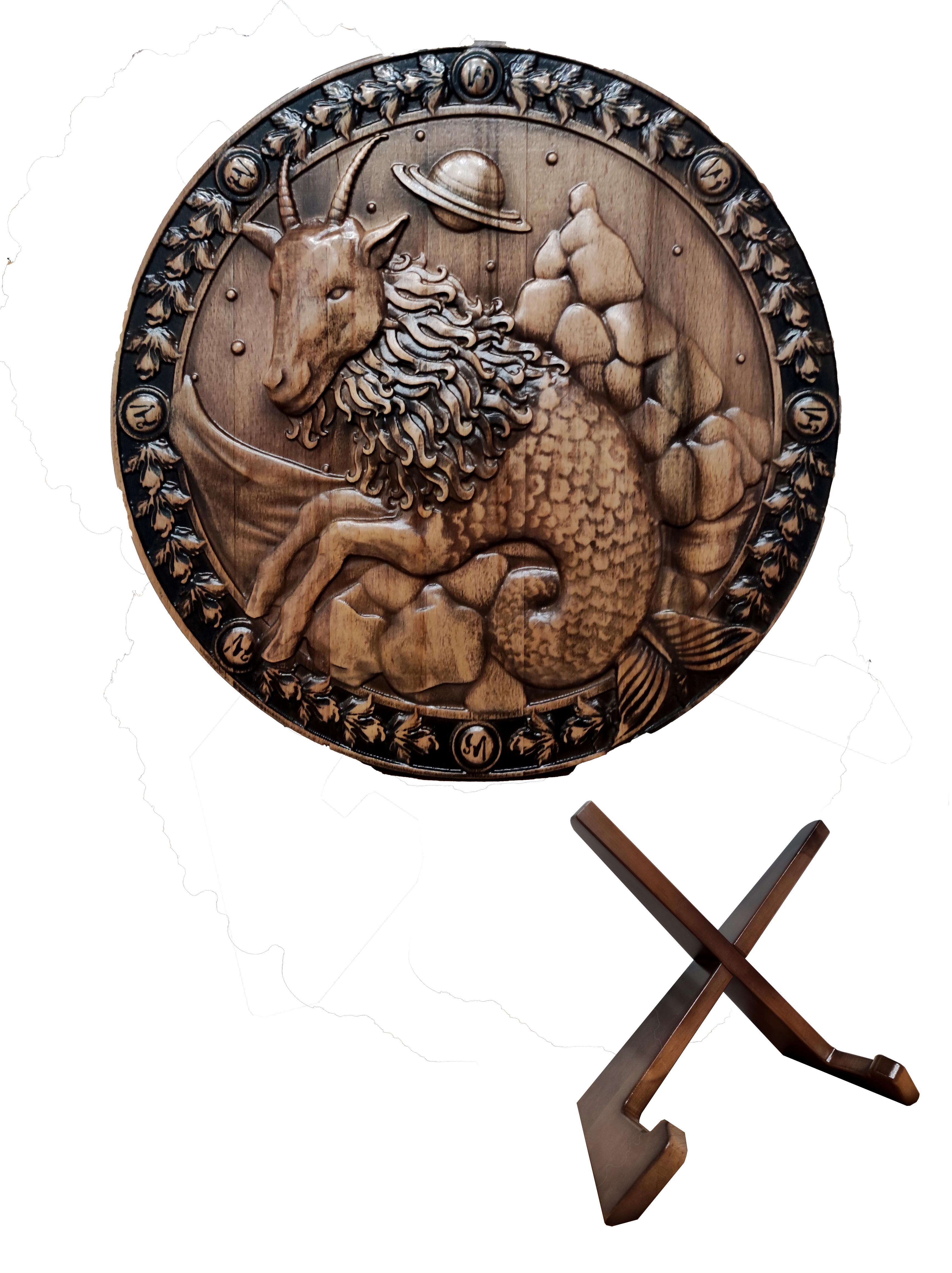 Сувенир из дерева ALEDRO Зодиак Козерог 300х300х25 мм (2772991387)