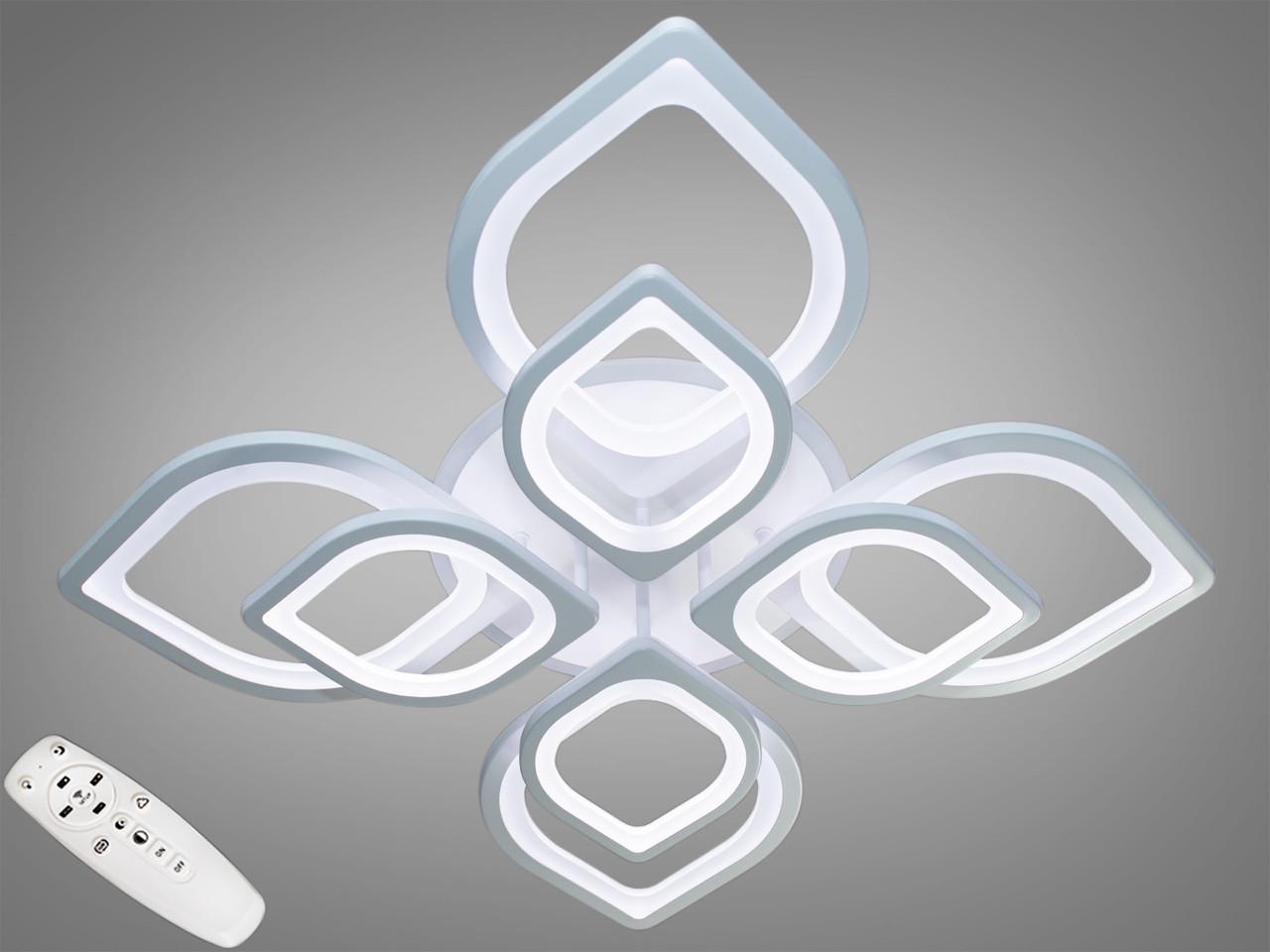 Люстра потолочная с димером LED 8073/4+4WH 3col dim (2437593385)