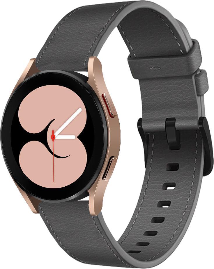 Ремешок кожаный Elfur для Galaxy Watch 4 40 мм Grey (35749-33) Ремешок кожаный Elfur для Galaxy Watch 4 40 мм Grey (35749-33)