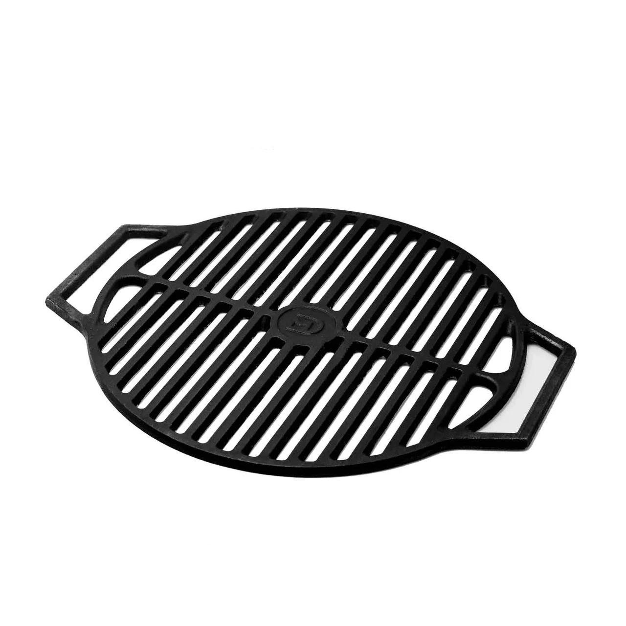 Решетка гриль чугунная Davr Metall круглая 460х400х10 мм с ручками Черный (124-131-GRI100)