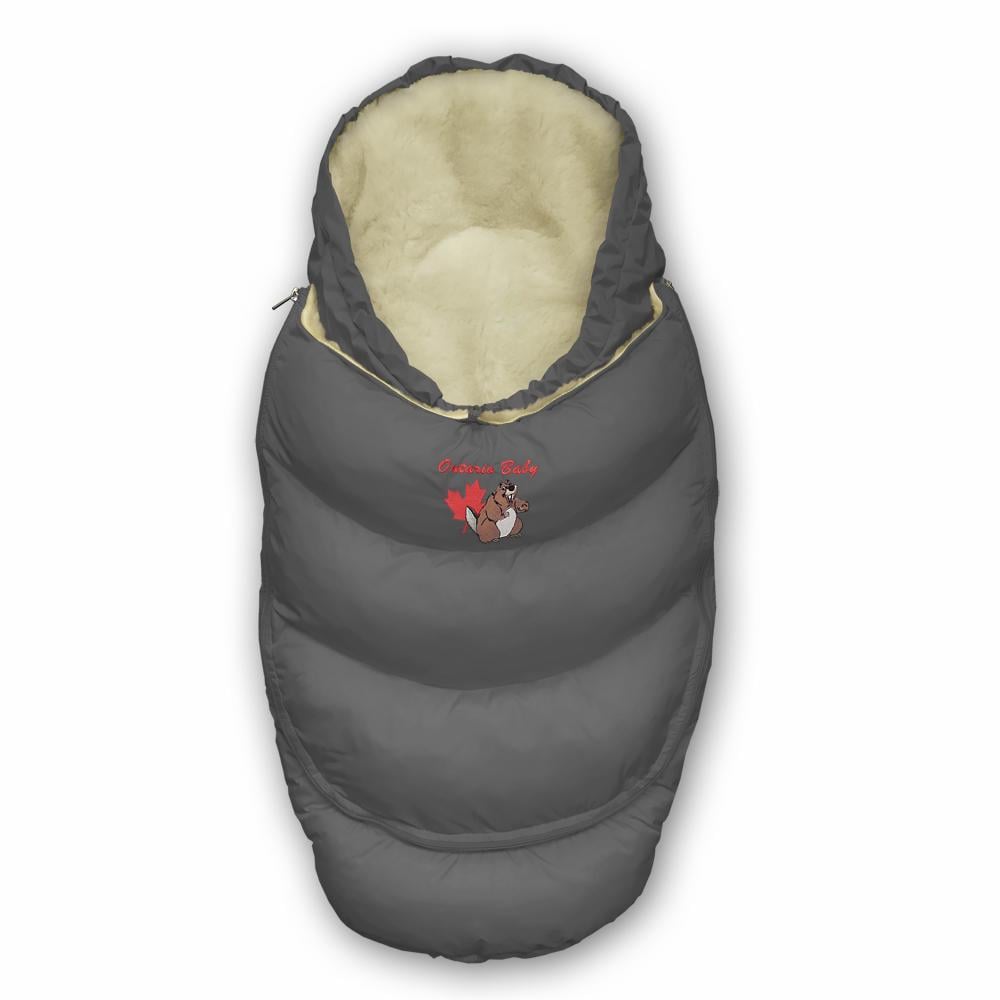 Конверт-трансформер пуховой 2в1 Alaska с мехом Cерый (ART-0000067)