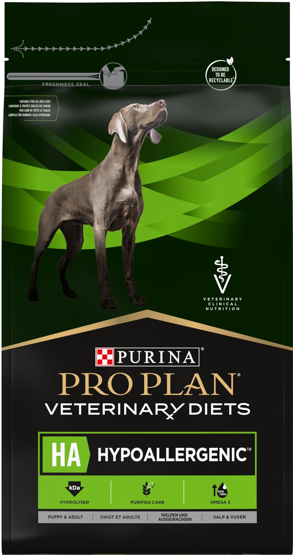 Сухий корм для собак при харчовій аллергії Purina Pro Plan Veterinary Diets HA Hypoallergenic 3 кг (7613035153509) - фото 1