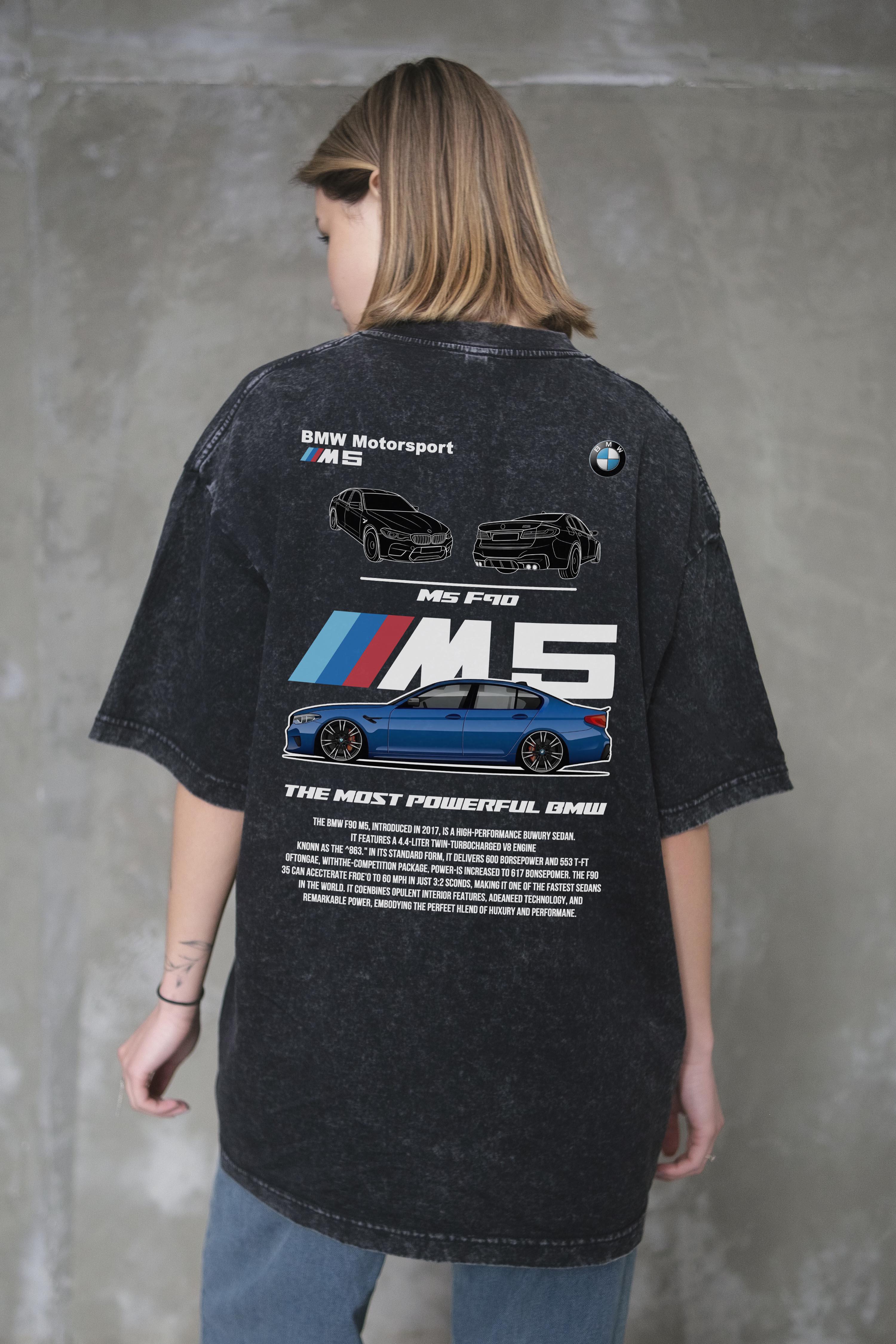 Футболка оверсайз Without Washed BMW M5 F90 S/M Black (S/M8056322 8056323) - фото 5