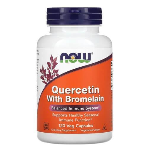 Кверцетин NOW Quercetin with Bromelain 120 Capsules (NOW-03070)