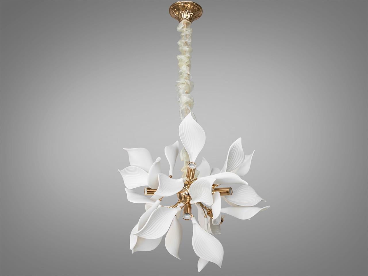 Люстра EcoLed Loft на 12 ламп 7172-9P GD Золотой