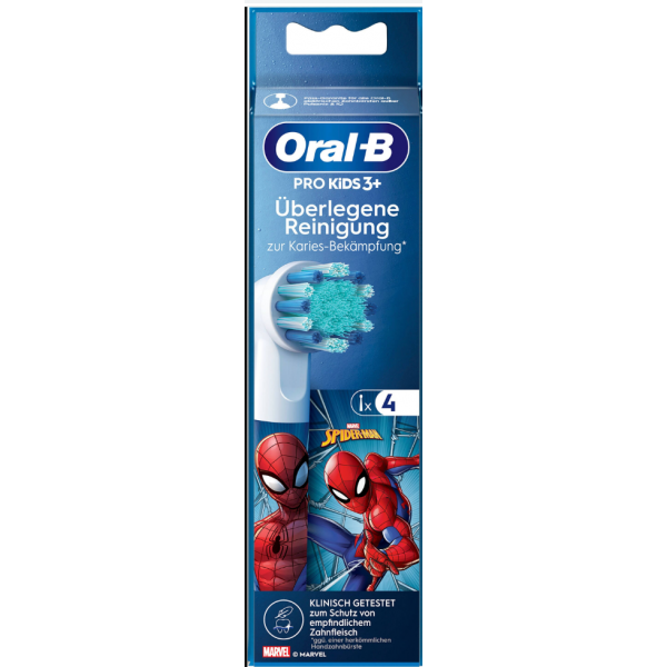 Насадки сменные для зубной щетки Oral-B Kids Spider-Man 4 шт. (1-804445/805374)