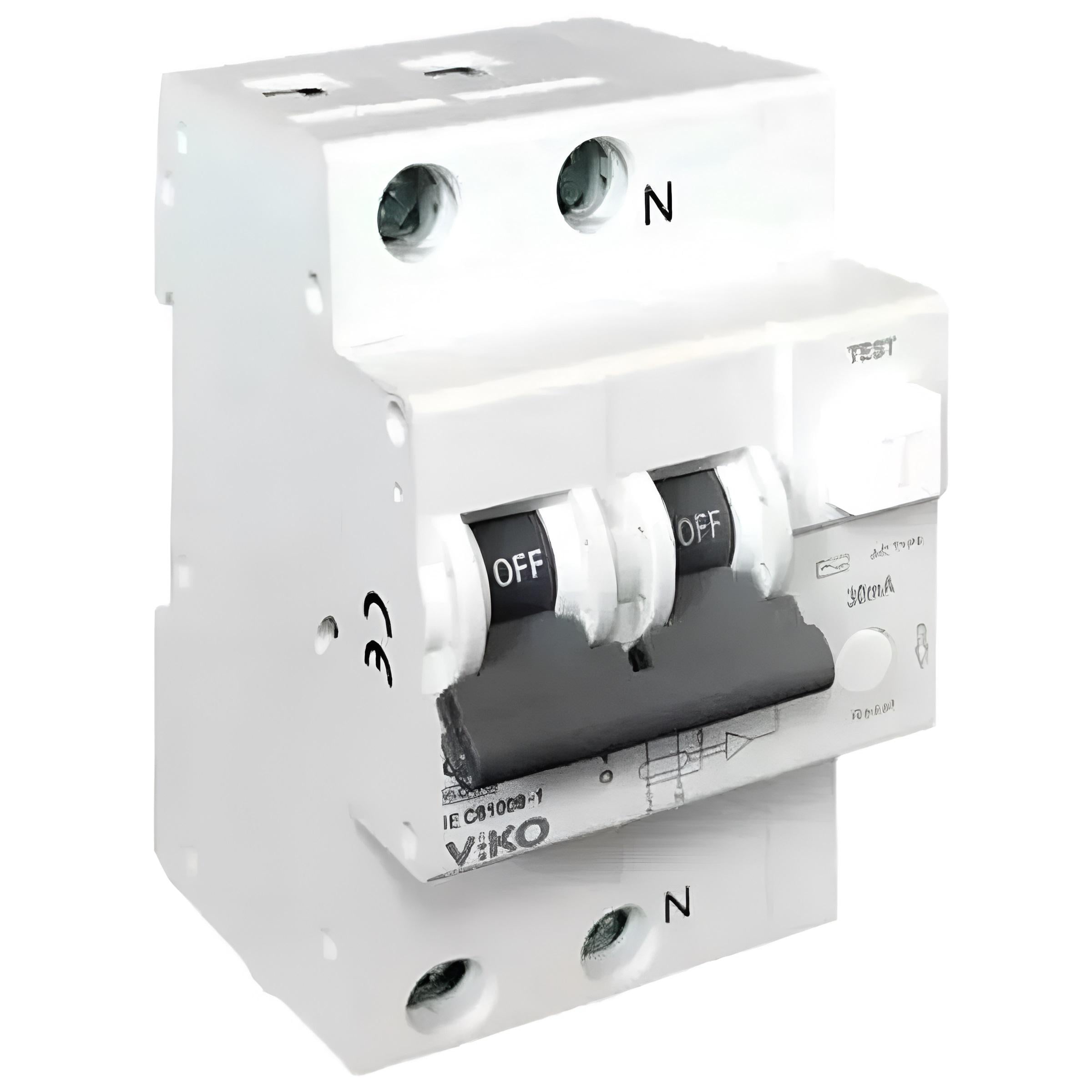 Автомат дифференциальный 1P+N 32А С 30 мА АС 6 кА VIKO 6VRBE-2C3230/AC (SW-108507)