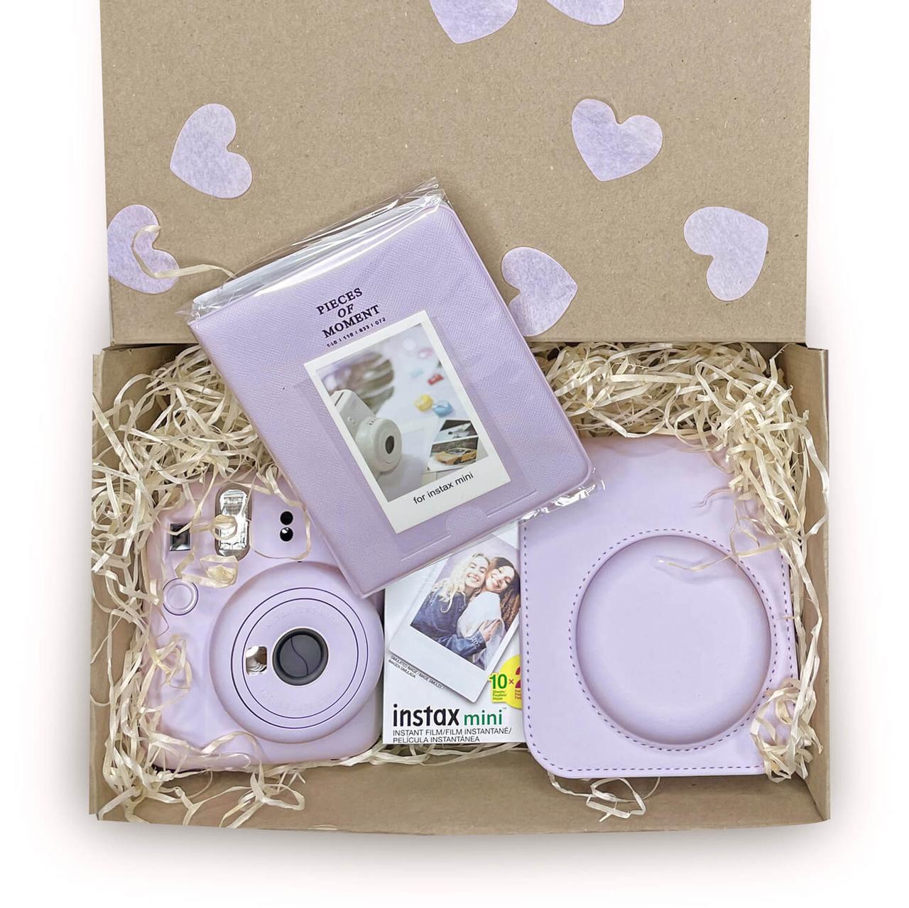 Подарочный набор Fujifilm Instax Mini 12 фотобумага 20 шт./чехол/фотоальбом 64 фото Фиолетовый Подарочный набор Fujifilm Instax Mini 12 фотобумага 20 шт./чехол/фотоальбом 64 фото Фиолетовый