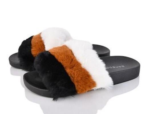 Шлепанцы Bamboo 34013 Полоски р. 40 Коричневый