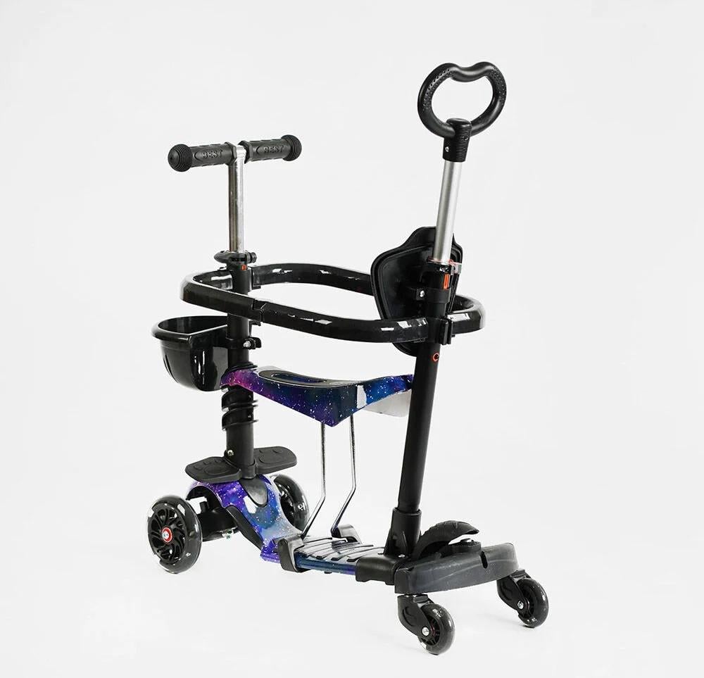 Самокат детский Best Scooter LS-90225 5в1 PU колеса с подсветкой Черный (14704775)