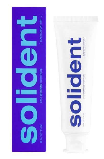 Зубная паста отбеливающая Solident Blackcurrant Mint Смородина-мята 90 г
