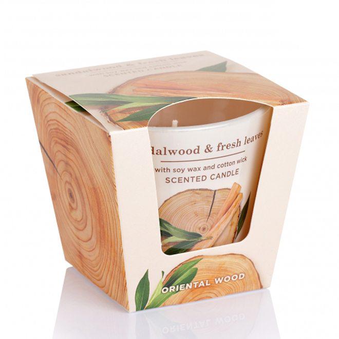 Свеча ароматическая Flora Oriental Wood Sandalwood & Fresh leaves (28815)