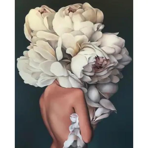 Алмазная мозаика ColorArt Дама с пионами 40х50 см (SP111)