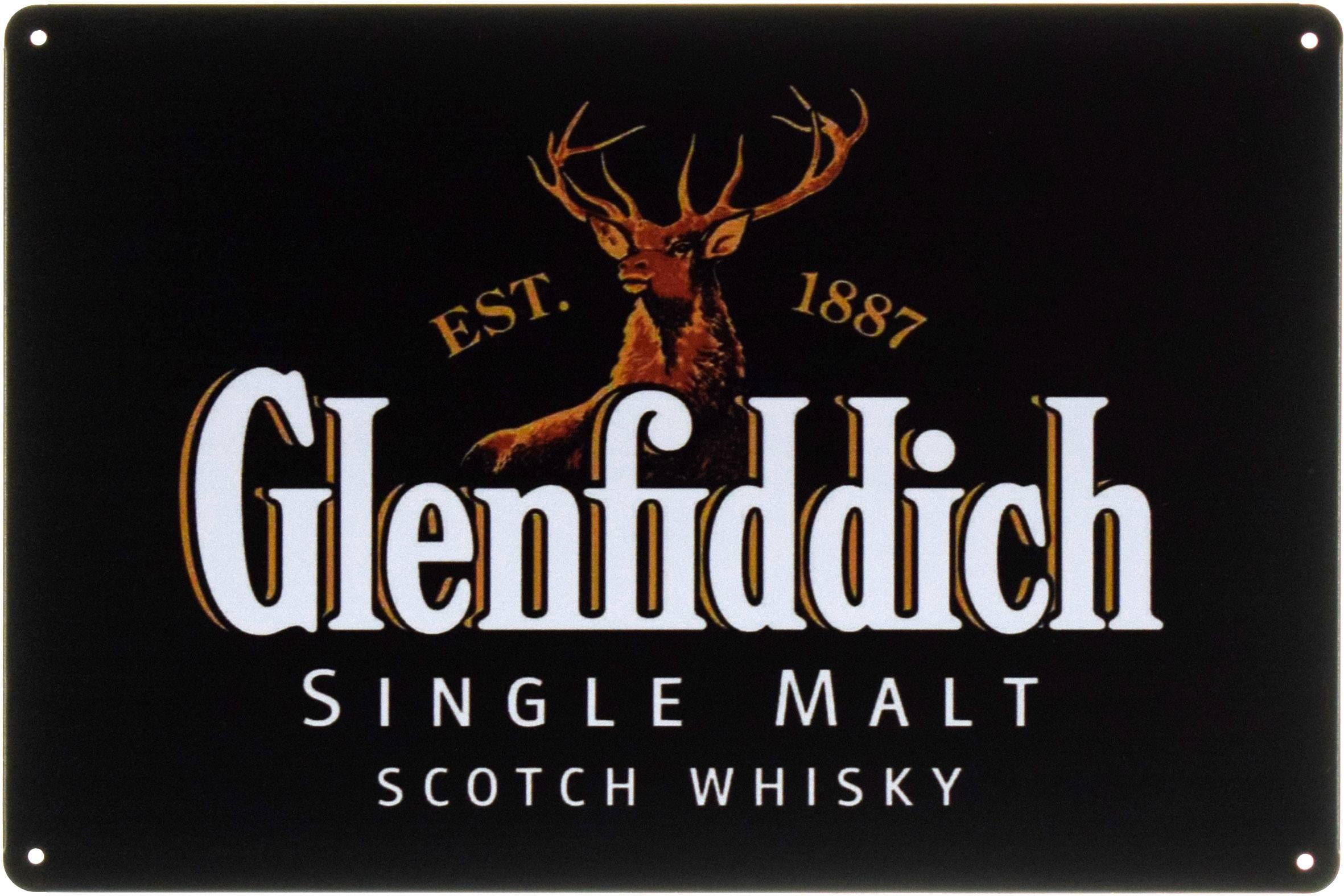 Табличка металева "Glenfiddich Single Malt Scotch Whisky" 20x30 см (ms-103684)