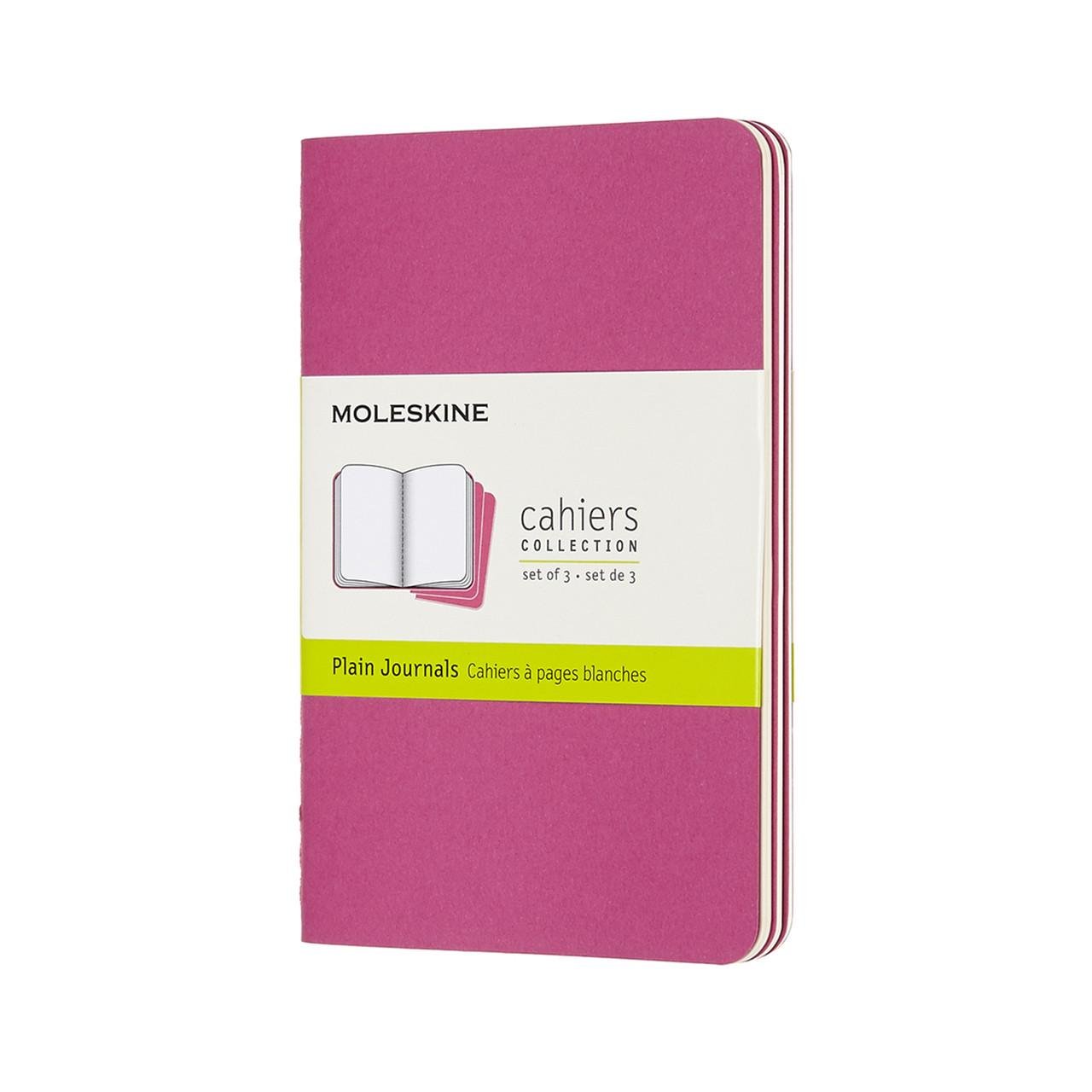 Блокнот Moleskine Cahier карманный 64 страницы нелинованный кинетический розовый 9х14 см (8058647629674)