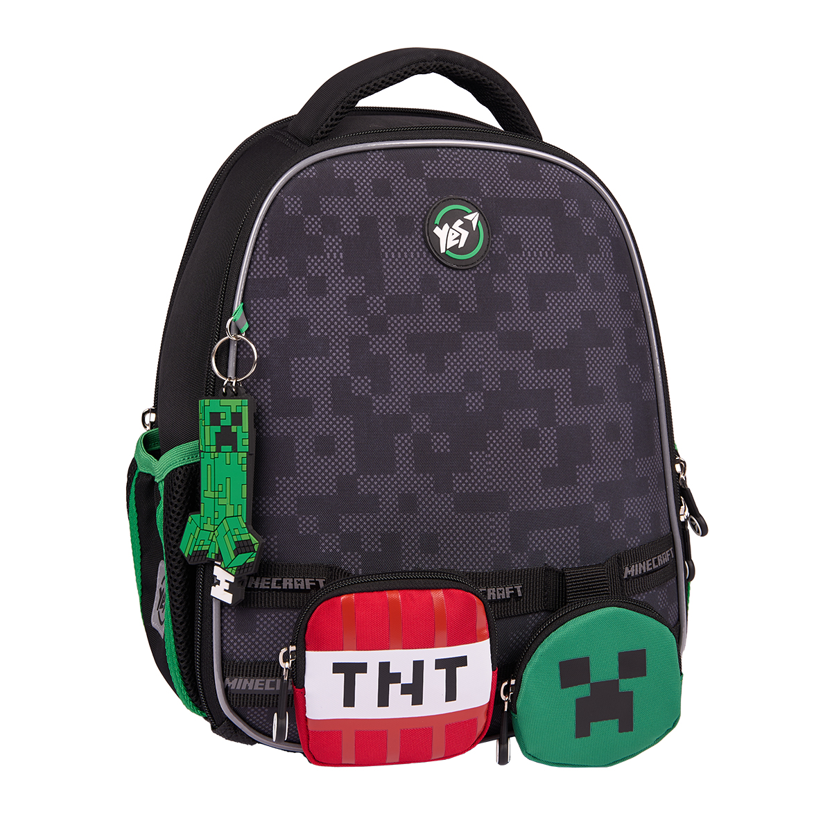 Рюкзак каркасный YES H-100 Minecraft World 35х28х15 см Черно-серый (559860)