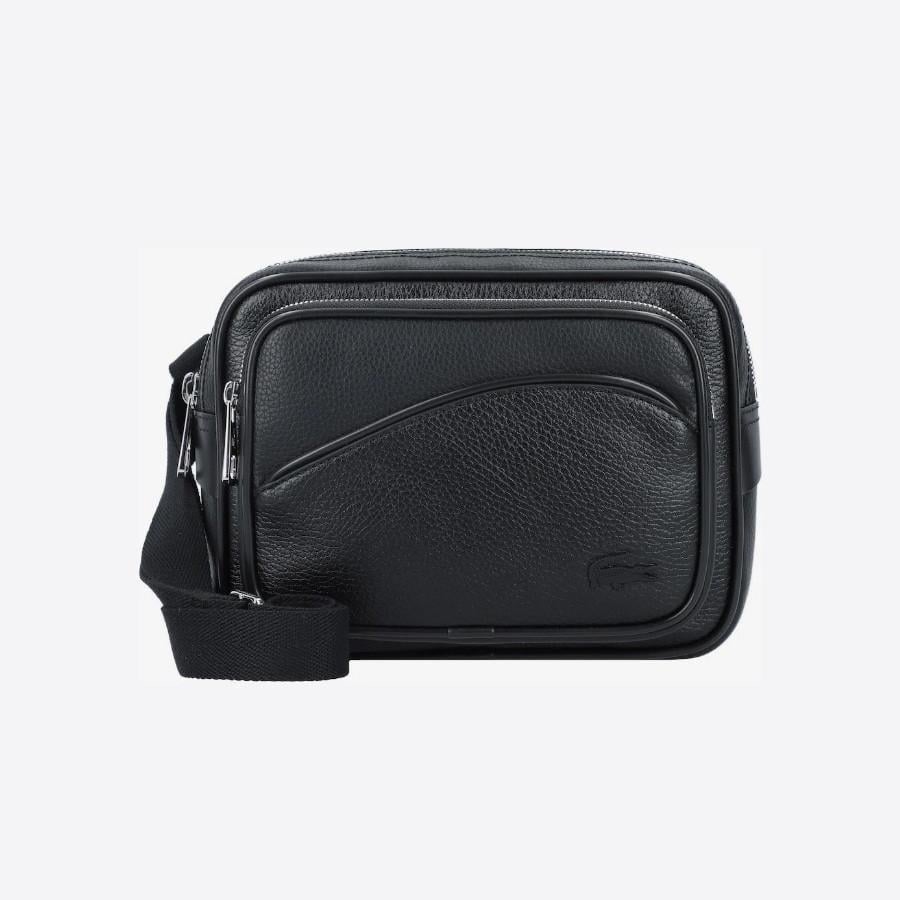 Сумка чоловіча невелика Lacoste через плече Чорний (4561 PTR)