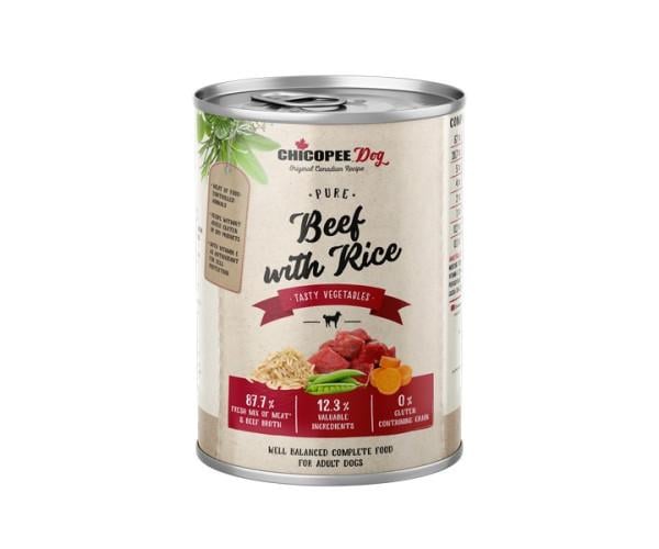 Консерви для собак Chicopee Dog Pure Beef Rice 400 г