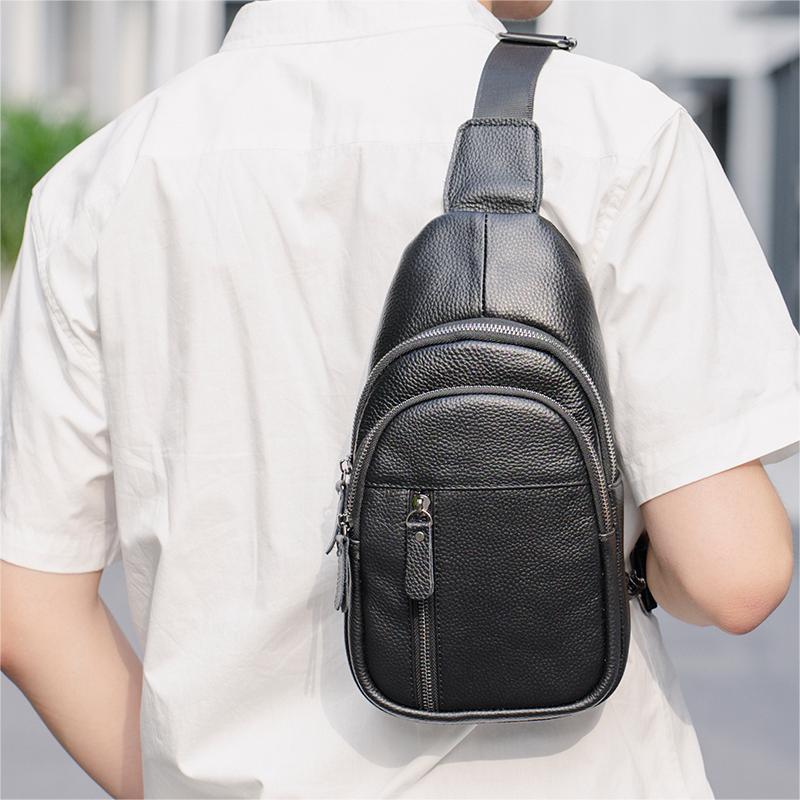 Чоловіча сумка Lorian через плече з регульованим плечовим ременем з натуральної шкіри Чорний (LR 259145-black) - фото 2 Чоловіча сумка Lorian через плече з регульованим плечовим ременем з натуральної шкіри Чорний (LR 259145-black) - фото 2