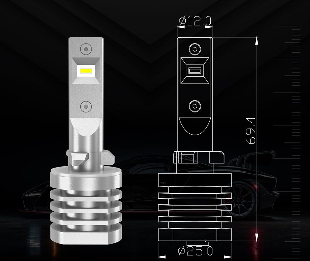 Автолампи Sho-Me F3 H27 LED 20W 2 шт. - фото 3 Автолампи Sho-Me F3 H27 LED 20W 2 шт. - фото 3