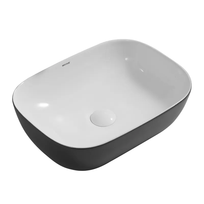 Раковина накладна MIXXUS Premium DIVERSE-0112 455х325х135 мм White/Black (MP6542)