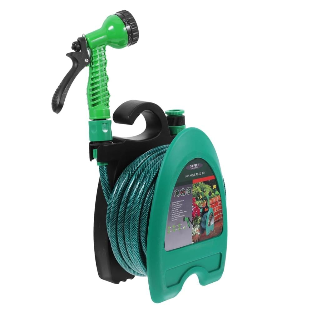 Шланг для полива Hose Reel Set с катушкой и распылителем с 7 режимами 10 м Зеленый (120.1758)