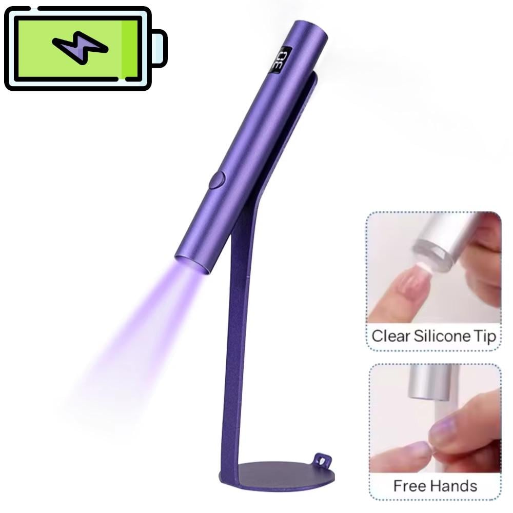 Лампа UV/LED 3 для сушки ногтей на аккумуляторе и магнитной подставке Фиолетовый - фото 2 Лампа UV/LED 3 для сушки ногтей на аккумуляторе и магнитной подставке Фиолетовый - фото 2