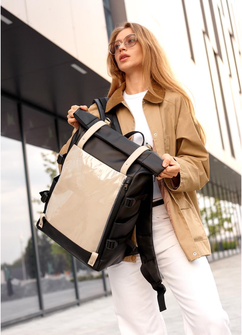 Рюкзак женский Sambag RollTop Hacking Черно-серый (24460130) - фото 11 Рюкзак женский Sambag RollTop Hacking Черно-серый (24460130) - фото 11