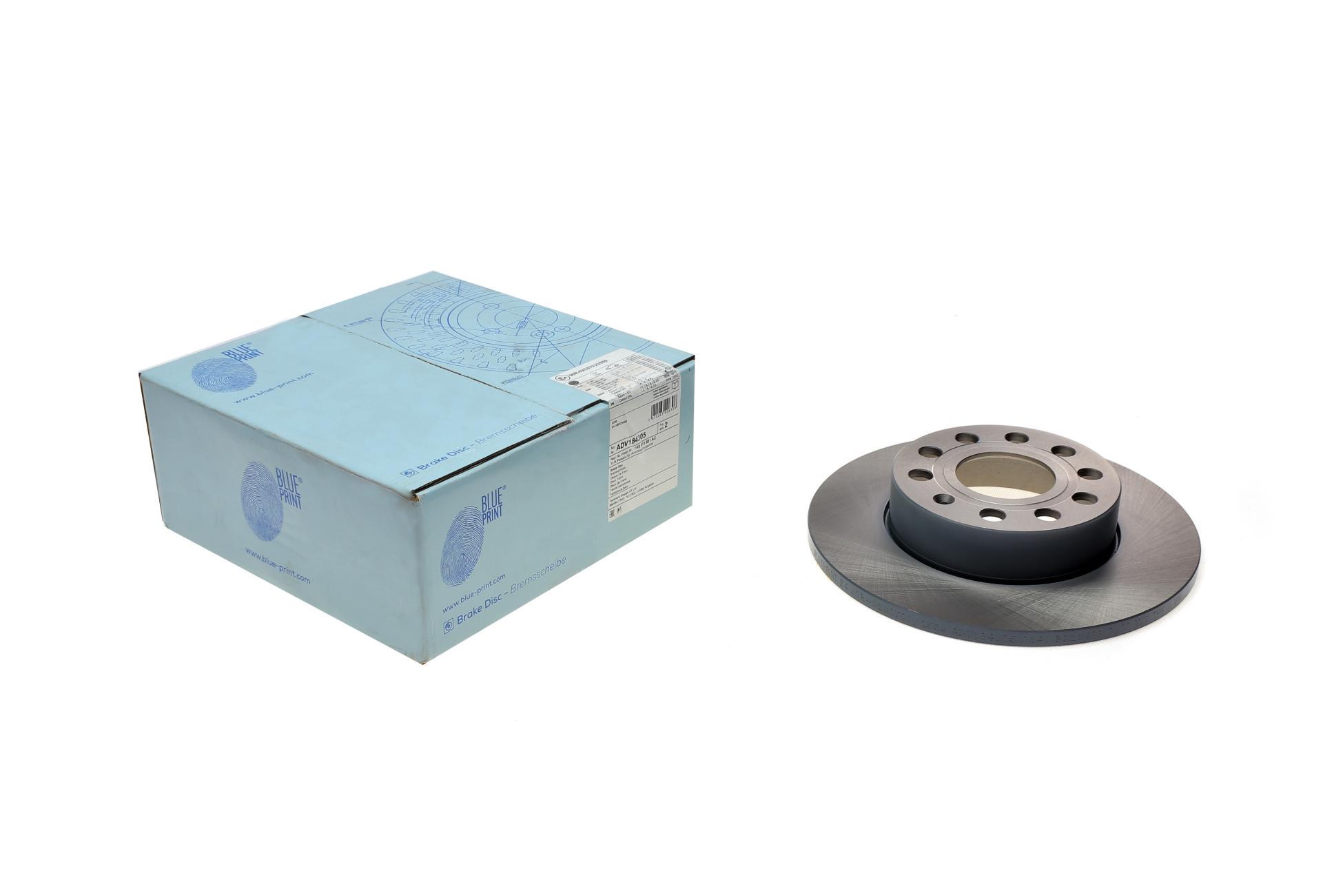 Диск тормозной задний BLUE PRINT для Audi A3/Skoda Octavia III/ VW Caddy III/Golf V 03- 260х12 мм (ADV184305)
